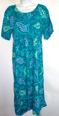 Vestido Diane Von Furstenberg Mujer S M Verde Cachemira Largo Verano Informal Algodón Foto 1 de 4