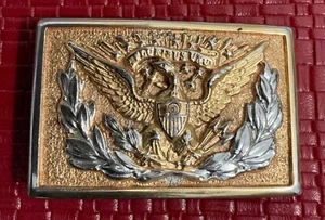 Gürtelschnalle American Eagle 3" x 2" Vintage goldfarben - Bild 1 von 2