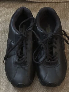 Zapatos para tripulaciones para hombre zapatos de cuero negro talla 8,5 antideslizantes # 9033W - Imagen 1 de 6
