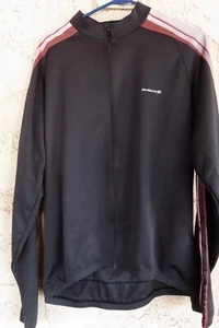 Sugoi Full ZIp Black Cycling long sleeve  Jacket shirt sz XL Made in Canada - Picture 1 of 7