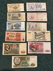 Lot of 11 Different Assorted Russia Banknotes Circulated World Paper Money