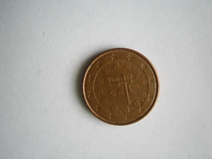 PORTUGAL 2008 1 Münze 1 cent Königliches Siegel von 1134 aus Umlauf gut erhalten - Bild 1 von 4