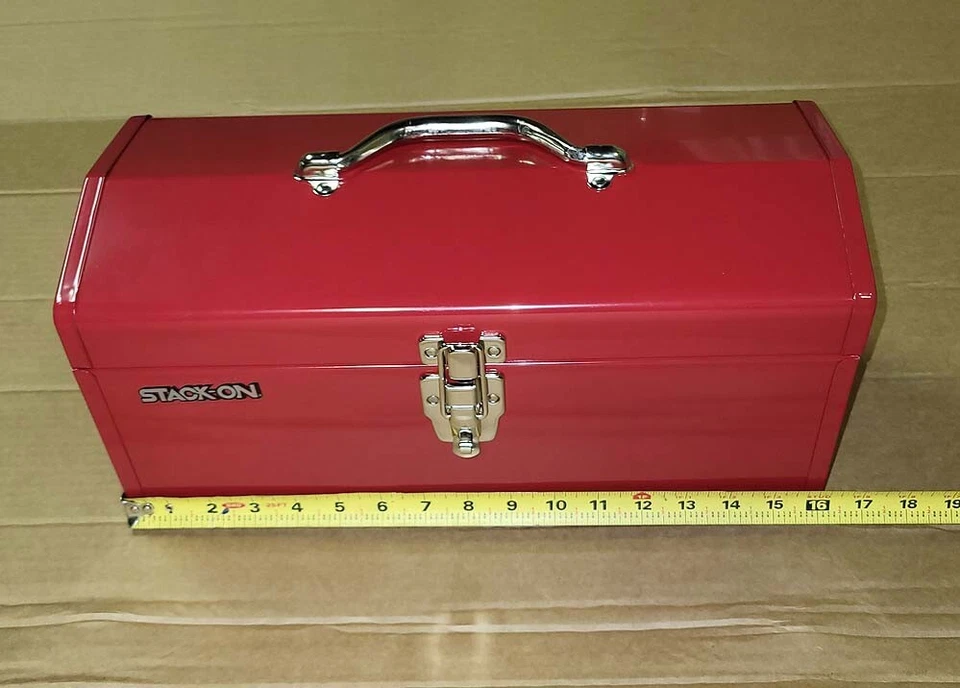 NEW Stack On R-516-2 Classic RED Steel 16" Tool Case Handheld Carry On Tool BOX - Image 1 of 4