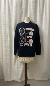 New Old Navy Boys Blue Sweatshirt Vibins Skateboard,Bicycle & Nintendo SZ 14/16 - Picture 1 of 4