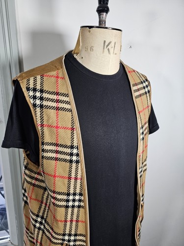 Vintage Burberry Trench Coat ZIP LINER Nova Check Uomo UK 38 anni 90 CORTO