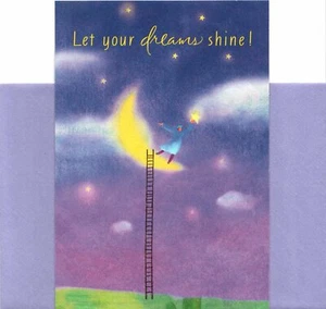 Congratulations Graduation Moon & Stars Dreams Shine Greeting Card By Hallmark - Foto 1 di 3