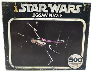 SEALED 1977 Kenner STAR WARS Puzzle Space Battle X Wing Tie Fighter 500 Pc 40110 - Picture 1 of 10