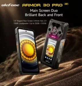 Ulefone Armor 30 Pro 16GB+512GB 5G Dual Screen Night Vision Android 14 NFC 5G - Picture 1 of 12
