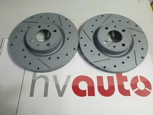 Front Sport Brake Discs Perforated & Slotted Lancia Delta Integrale Brake Discs - Picture 1 of 6
