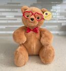 FAO Schwarz 12" Sparklers Bear with Red Heart Glasses Stuffed Animal Plush w/Tag