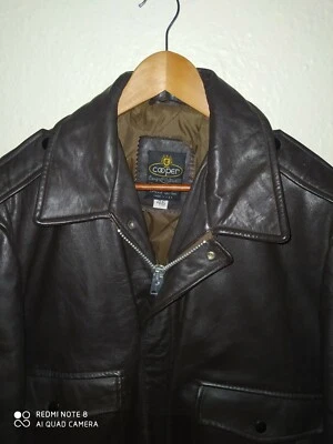 COOPER 类型 A-2 夹克 46R 美国空军轰炸机飞行夹克外套 山羊皮 皮革 复古 — 第 1/4 张图片