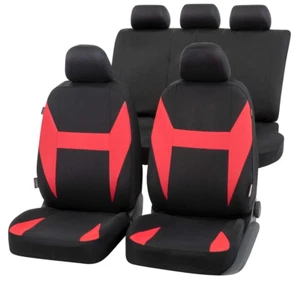 COPRISEDILI PER VOLVO S40 1996-2004 I 13325 NERO ROSSO FODERE AUTO COMPATIBILI - Foto 1 di 8