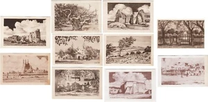 1930s-40s Vtg Lot of 10 Artist Signed AJ Merrill New Mexico Art Postcards - Picture 1 of 12