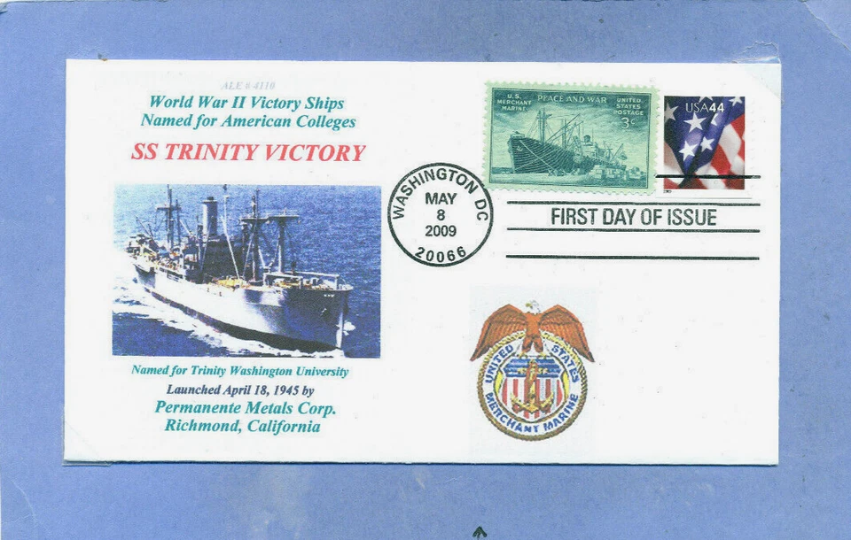 TRINITY VICTORY Ship named: Trinity Washington University in DC Color First Day - Image 1 of 1