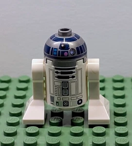 LEGO ASTROMECH DROID R2-D2 sw1085 Minifig Star Wars Flat Silver Head, Dark Pink - Picture 1 of 4