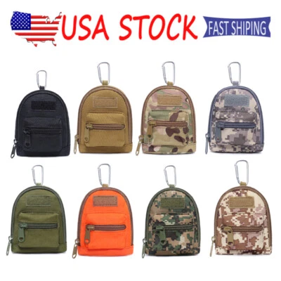 Tactical Pouch Molle Key Coin Pack EDC Tool Bag Attach To Molle System Belt Vest