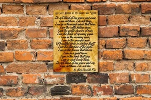 Do Not Stand At My Grave And Weep By Mary Elizabeth Frye, Gallery Wrapped Canvas - Picture 1 of 11