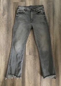 MOTHER The Insider Crop Step Fray Up in Smoke Gray Jeans/Womens Size 27/$248 NEW - Picture 1 of 11
