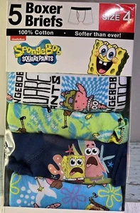 Boys Clothes New Nickelodeon Kids Boys Size 8 SpongeBob 5pc Boxer Briefs Set - Picture 1 of 10