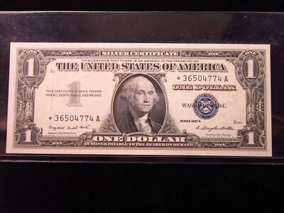 USA $1 1957 A *36504774A # Star Replacement SILVER Certificate BLUE Seal Money - Image 1 of 3