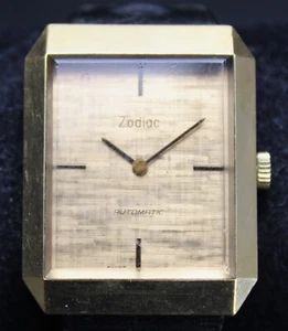 Zodiac Automatic Watch w/ Fancy Dial - Vintage - Runs - Picture 1 of 4