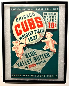 Chicago Cubs vs Chicago White Sox 1937 Program, City Championship Series-Framed - Picture 1 of 5