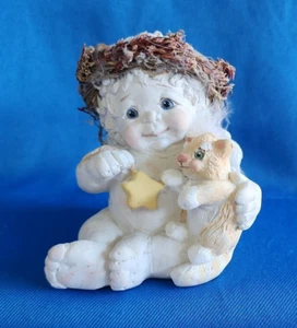 Figura de querubín Dreamsicles de arte fundido ángel querubín Love My Kitty 1993 3,5 in - Imagen 1 de 6