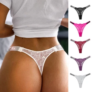 3/6er Pack Damen Sexy G-String Tanga Höschen Spitze Unterwäsche Dessous Slips - Bild 1 von 3