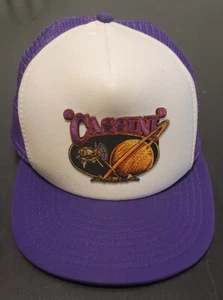 Vintage CASSINI NASA Spacecraft Hat Purple Trucker Snapback Cap SRMU - SATURN  - Picture 1 of 7