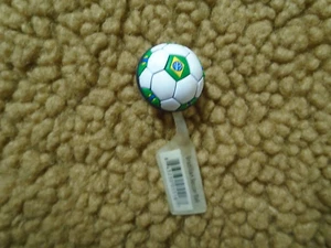 BRAZIL SOCCER BALL Shoe Charm (JIBBITZ) Rare & VINTAGE! - Picture 1 of 4