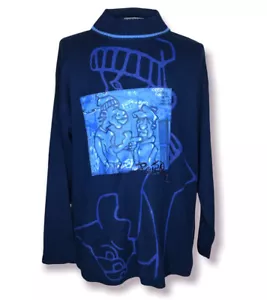 RAW BLAU KOLLEKTIV URBAN HIP HOP PULLOVER 2XL STREETWEAR KOREA RETRO WILLKOMMEN 2 NEUJ - Bild 1 von 9
