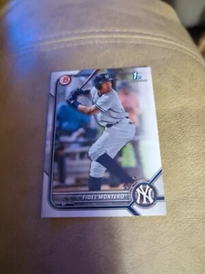 2022 Bowman Prospects Paper Fidel Montero New York Yankees BP-74 1st Bowman - Picture 1 of 2