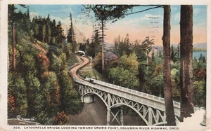 Latourelle Bridge Looking Toward Crown Point, Oregon Vintage PC Posted 1925 - Picture 1 of 2