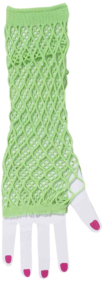 Guantes Doble Red Neón Años 80 Vestido Elegante Halloween Disfraz Accesorio 4 COLORES Foto 1 de 1