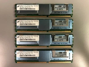 16GB 4x 4GB Micron 8GB 2RX4 PC2-5300F-555-11-E0 DDR2 Server Memory RAM - Picture 1 of 2