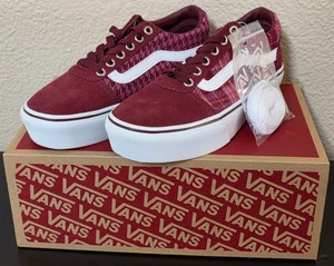 Vans Women's Ward Platform Shoes Plaid Mix Port VN0A3TLCPRT Size 6 NEW WITH BOX - Picture 1 of 8