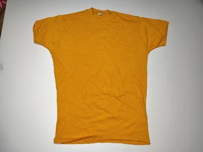 Camiseta De Colección Años 80 Amarilla En Blanco Puntada Única Nueva Stock Antiguo EE. UU. Para Hombres Grande XL Foto 1 de 4