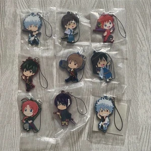 Gintama figure rubber key chain Lot 9 set Gintoki Sakata anime Japan hobby m622 - Picture 1 of 3