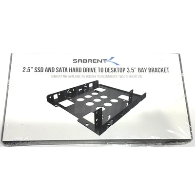 NEW Sabrent 2.5 SSD & SATA Hard Drive to Desktop 3.5 Bay Bracket Kit BK-HDDH - Image 1 of 2