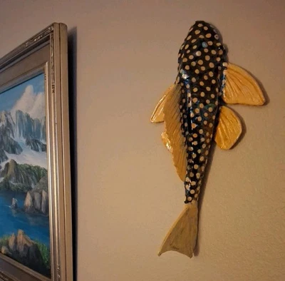 Vintage Old Aquarium Beautiful 18" Original Ceramic L014 Sunshine Plecostomus - Image 1 of 4