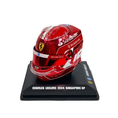 Mini Helmet Looksmart 1/5 Scuderia Ferrari HP Singapore GP 2024 Charles Leclerc - Immagine 1 di 4