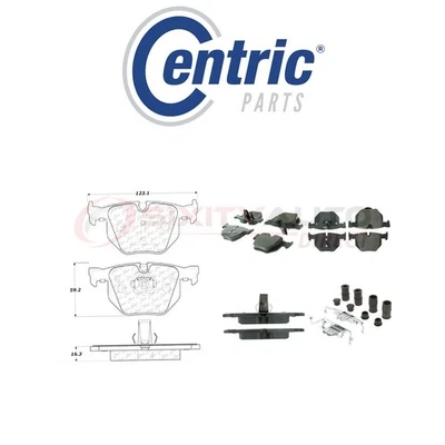 Centric Posi Quiet Ceramic Brake Pads w Shims for 2006-2007 BMW 530xi 3.0L du Foto 1 de 4