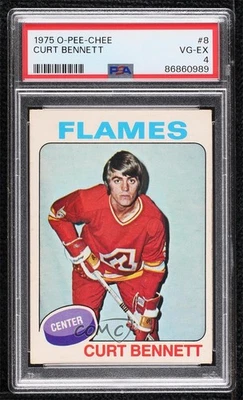 1975-76 O-Pee-Chee Curt Bennett #8 PSA 4 - Image 1 of 2