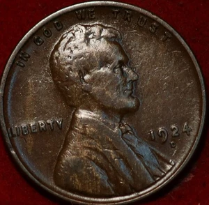 1924-D Denver Mint Copper Lincoln Wheat Cent - Picture 1 of 2