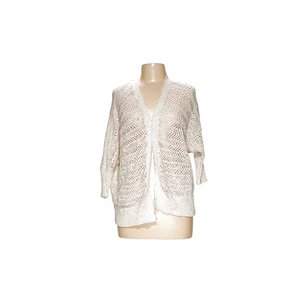 Tahari Cream Cotton Cardigan - Women's S - Picture 1 of 4