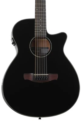 Guitarra eléctrica acústica Ibanez AEG5012 12 cuerdas - negra Foto 1 de 4