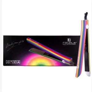 Royale Genius Elemento Riscaldante 1,25" Piatti Ceramica Ferro Piatto Edizione Arcobaleno NUOVO - Foto 1 di 6