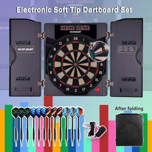 Electronic Soft Tip Dartboard Set with Cabinet 12 Darts LED Display AU Stock - Picture 1 of 10