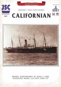 CALIFORNIAN steel screw-steamer - JSC 417 - 1/400 paper model - Picture 1 of 2