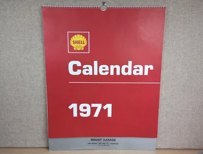 Shell Oil Company Garage Calendar 1971 - Shell Guide To Europe / England Images - Image 1 of 4